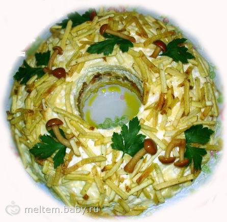 Салат с лесными грибами и курицей рецепт с Салат с лесными грибами и курицей рецепт с