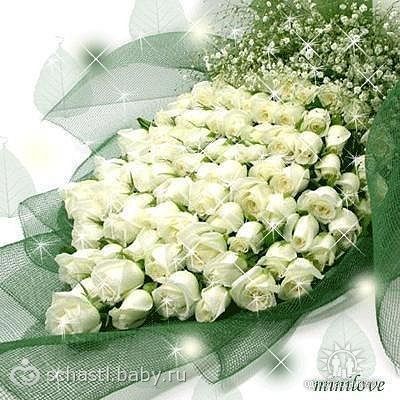 Открытки с днём рождения розы белые