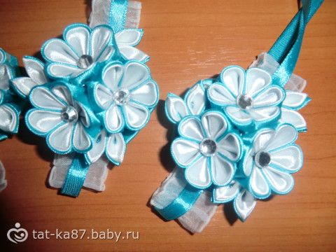 Повязка на руку для подружек невесты канзаши Повязка на руку для подружек невесты канзаши