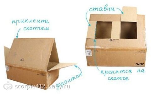 Домик для ребёнка из коробки Домик для ребёнка из коробки