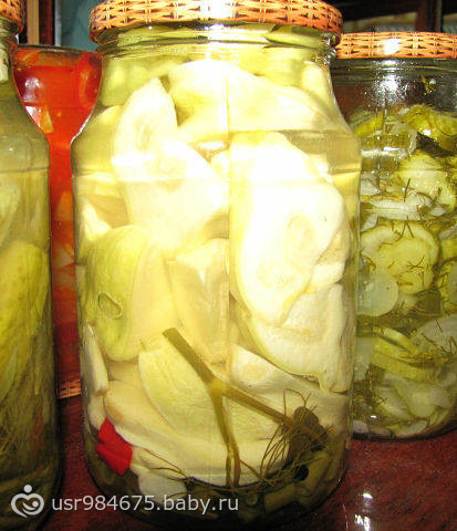 Патиссоны маринованные