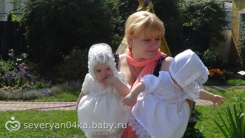 Покрестили близняшек!