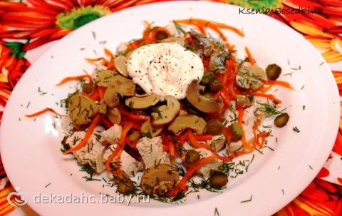 куриный салат с грибами фото рецепт куриный салат с грибами фото рецепт