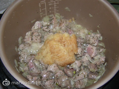 Картошка с мясом по дачному в мультиварке