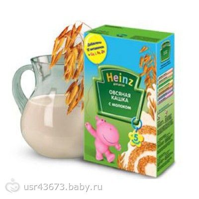 Heinz овсяная каша с молоком и персиком как разводить