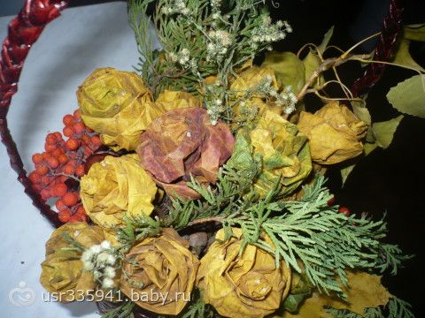 Поделки букет в корзине Поделки букет в корзине
