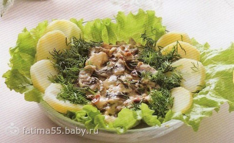 Грибы с сырным соусом