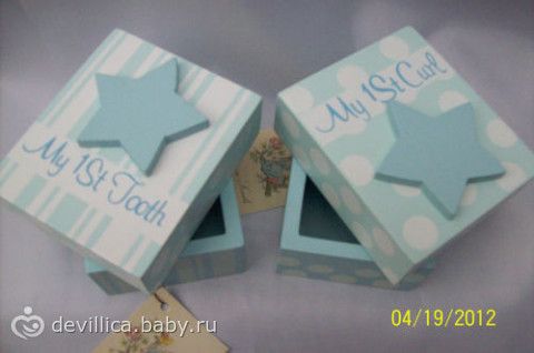 Шкатулки для первого зуба, локона… очень красивые!